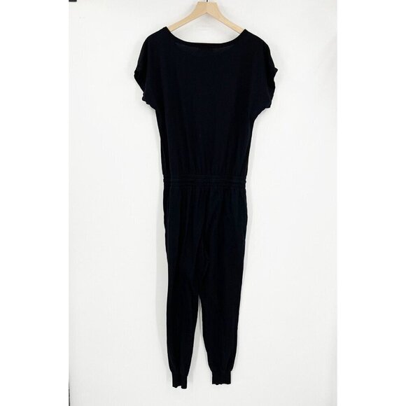 Michael Stars Black Jumpsuit S Supima Cotton Jogger Drawstring Casual - Picture 6 of 8